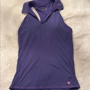 Lilly Pulitzer Purple Tank Top with Cut Out Fitted Style